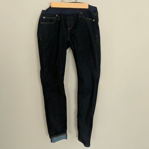 Gap Maternity True Skinny dark full panel jeans